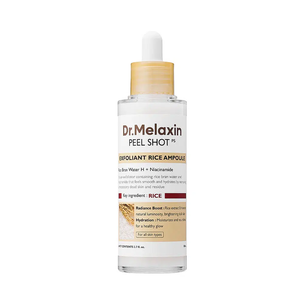 dr-melaxin-peel-shot-ampoule-80ml سرم پیل شات برنج سیاه دکتر ملاکسین حجم 80 میل - Image 1